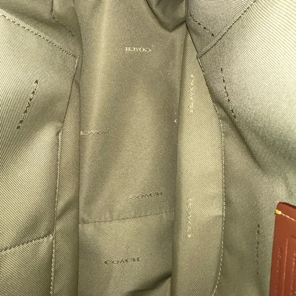 Coach Olive Green Leather Shoulder Bag - Picture 5 of 5